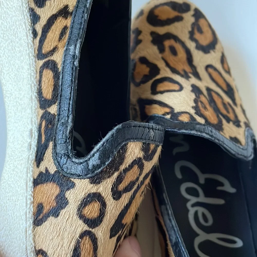 Sam Edelman Leopard Calf Hair Slip-ons